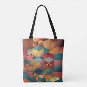 Abstract Geometric Hexagon Pattern Tote Bag (Achterkant)