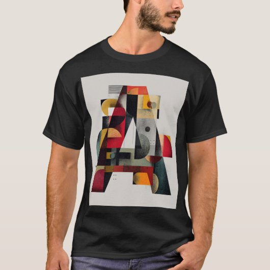 Abstract Geometric Letter A T-shirt (Voorkant)