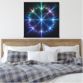 Abstract Geometric Light Canvas Art (Insitu (Slaapkamer))