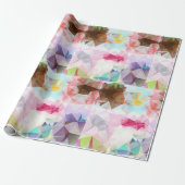 Abstract Geometric Low Poly Mosaic Cadeaupapier (Uitgerold)