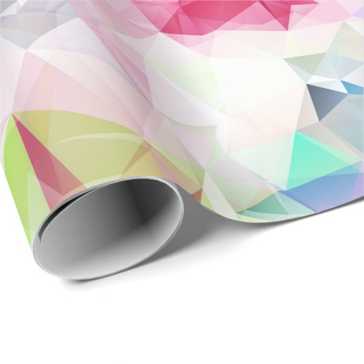 Abstract Geometric Low Poly Mosaic Cadeaupapier (Rol Hoek)