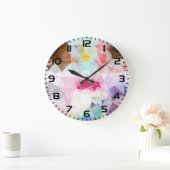 Abstract Geometric Low Poly Mosaic Grote Klok (Huis)