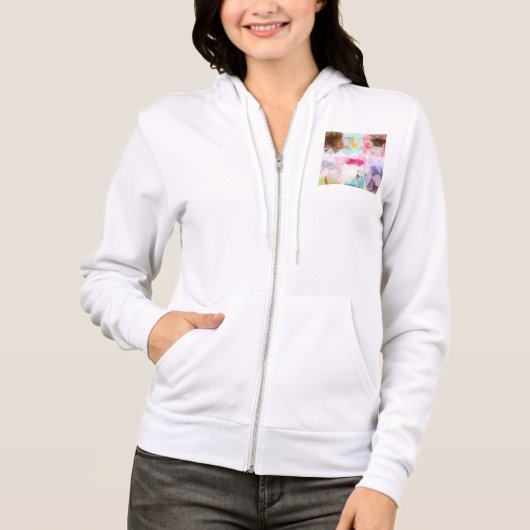 Abstract Geometric Low Poly Mosaic Hoodie (Voorkant)