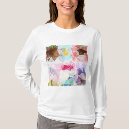 Abstract Geometric Low Poly Mosaic T-shirt (Voorkant)