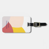 Abstract Geometric Minimalist Curve Background  Bagagelabel (Voorkant horizontaal)