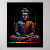 Abstract Geometric Modern Art | Gautama Buddha Poster (Voorkant)