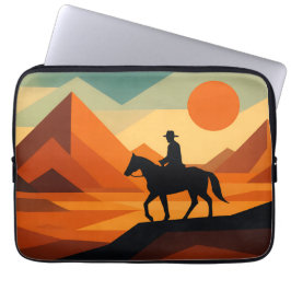 Abstract Geometric - Modern Lone Rider Design Laptop Sleeve
