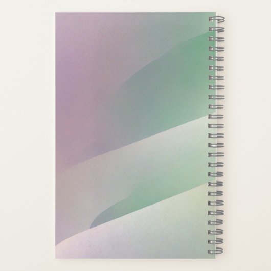 Abstract Geometric Notebook – Green Orange Purple Notitieboek (Achterkant)