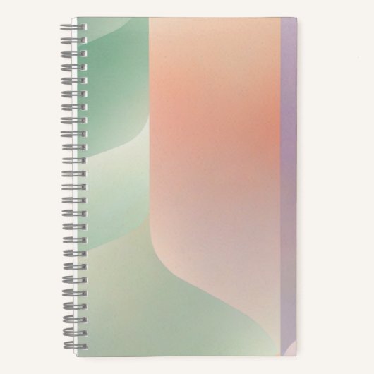 Abstract Geometric Notebook – Green Orange Purple Notitieboek (Voorkant)
