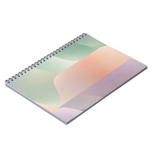 Abstract Geometric Notebook – Green Orange Purple  Notitieboek (Linkerzijde)