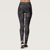 Abstract Geometric Pattern | Black and Wine Leggings (Achterkant)