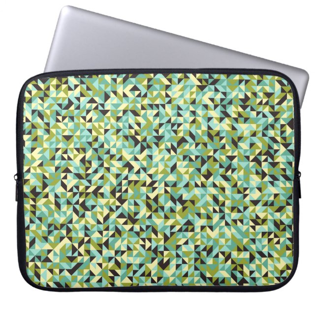 Abstract Geometric Pattern generative computationa Laptop Sleeve (Voorkant)