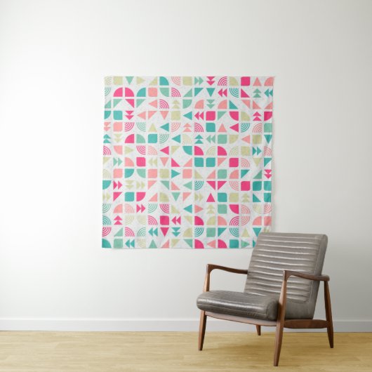 Abstract Geometric Pattern generative computationa Wandkleed (In Situ (horizontaal))