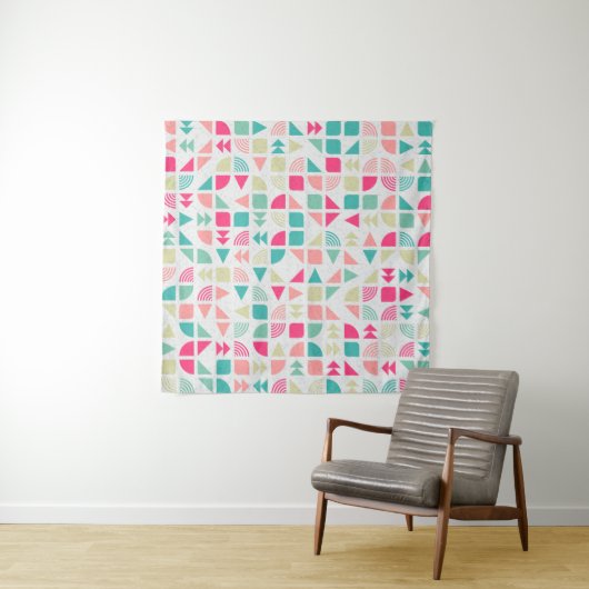 Abstract Geometric Pattern generative computationa Wandkleed (In situ)