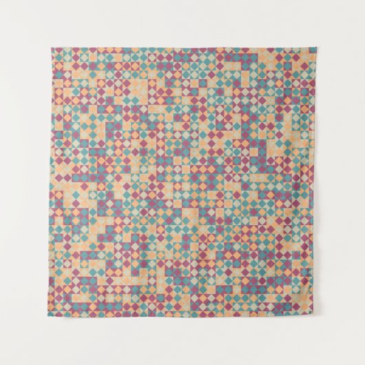 Abstract Geometric Pattern generative computationa Wandkleed (Voorkant (horizontaal))