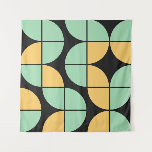 Abstract Geometric Pattern generative computationa Wandkleed (Voorkant (horizontaal))