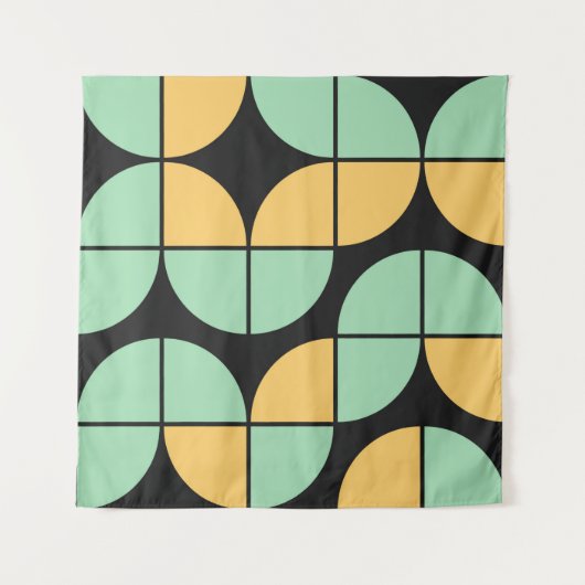 Abstract Geometric Pattern generative computationa Wandkleed (Voorkant)