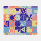 Abstract geometric pattern made with simple shapes fleece deken (Voorkant (Horizontaal))