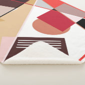 Abstract geometric pattern, silk scarf shawl desi sherpa deken (3/4)