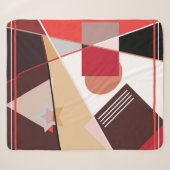 Abstract geometric pattern, silk scarf shawl desi sherpa deken (Voorkant (horizontaal))