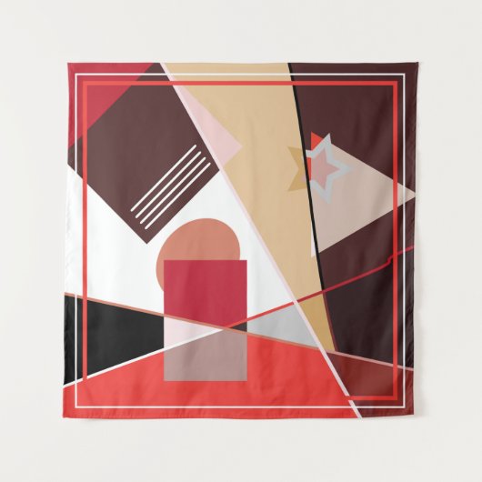 Abstract geometric pattern,  silk scarf shawl desi wandkleed (Voorkant (horizontaal))