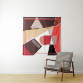Abstract geometric pattern, silk scarf shawl desi wandkleed (In situ)