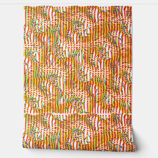 Abstract Geometric Pattern Wallpaper  Behang (Afrollen)