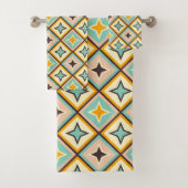 Abstract geometric pattern with diamond shapes bad handdoek (Insitu)