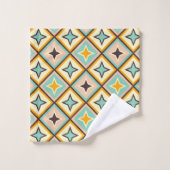 Abstract geometric pattern with diamond shapes bad handdoek (Wasdoekje)