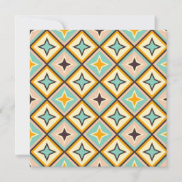 Abstract geometric pattern with diamond shapes bedankkaart