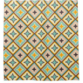 Abstract geometric pattern with diamond shapes douchegordijn