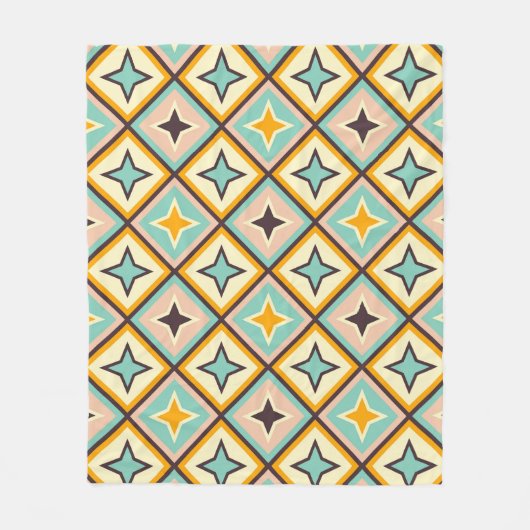 Abstract geometric pattern with diamond shapes fleece deken (Voorkant)