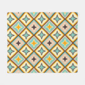 Abstract geometric pattern with diamond shapes fleece deken (Voorkant (Horizontaal))