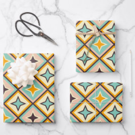 Abstract geometric pattern with diamond shapes inpakpapier vel