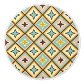 Abstract geometric pattern with diamond shapes keramische knop (Voorkant)