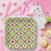 Abstract geometric pattern with diamond shapes papieren bordje (Feest)