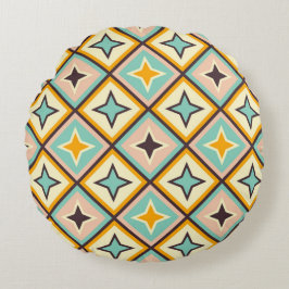 Abstract geometric pattern with diamond shapes rond kussen
