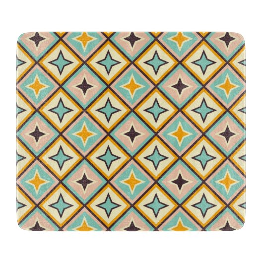 Abstract geometric pattern with diamond shapes snijplank (Voorkant)