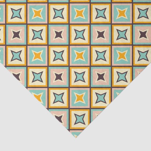 Abstract geometric pattern with diamond shapes tissuepapier (Detail)