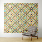Abstract geometric pattern with diamond shapes wandkleed (In Situ (horizontaal))
