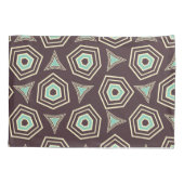 Abstract geometric pattern with layered pentagons  kussensloop (Achterkant-Links)