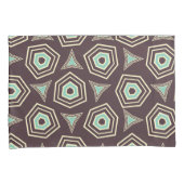 Abstract geometric pattern with layered pentagons  kussensloop (Voorkant-Rechts)