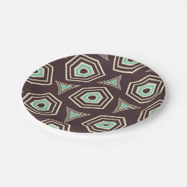 Abstract geometric pattern with layered pentagons  papieren bordje