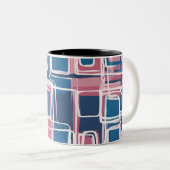 ABSTRACT GEOMETRIC PATTERNS TWEEKLEURIGE KOFFIEMOK (Voorkant rechts)