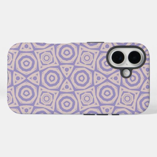 Abstract Geometric Purple and Cream Case-Mate iPhone Case (Achterkant (horizontaal))