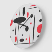 Abstract Geometric Red Black Grote Klok (Hoek)