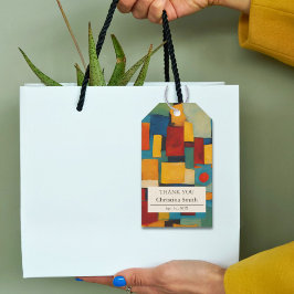 Abstract Geometric Retirement Party Dank u Cadeaulabel