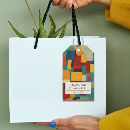 Abstract Geometric Retirement Party Dank u Cadeaulabel