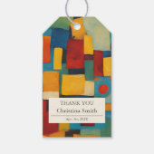 Abstract Geometric Retirement Party Dank u Cadeaulabel (Voorkant)