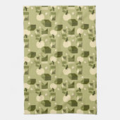 abstract geometric shapes in green tones theedoek (Verticaal)